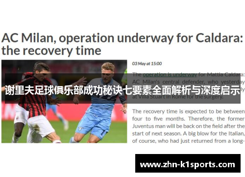 谢里夫足球俱乐部成功秘诀七要素全面解析与深度启示 谢里夫足球俱乐部成功秘诀七要素全面解析与深度启示